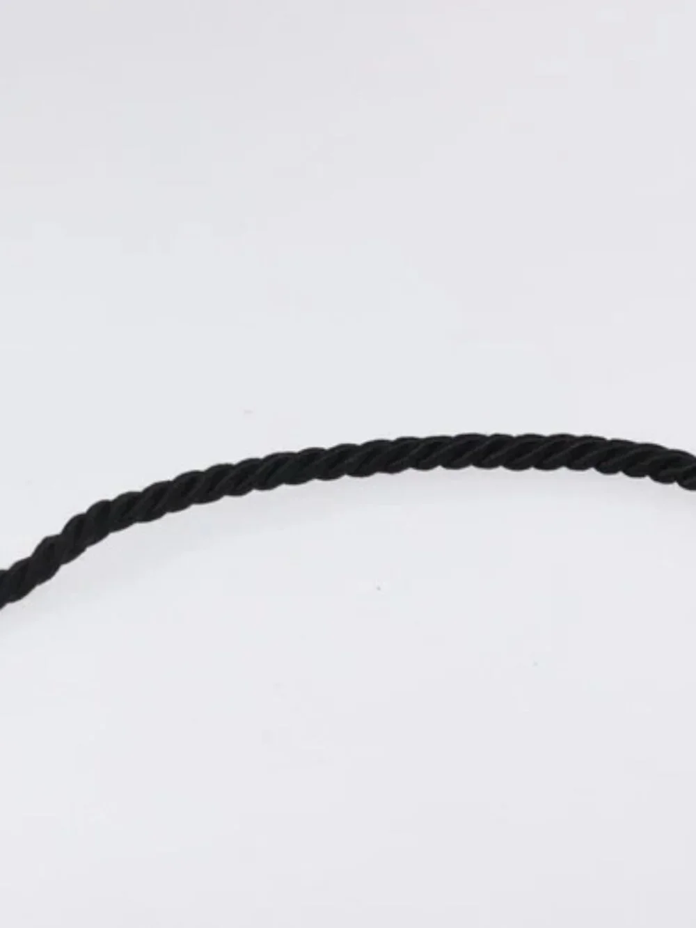 CHANEL Shoulder Bag Silk Black Gold CC Auth 123511